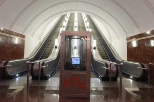 Открытие новых эскалаторов на обновленной станции Московского метрополитена. Фото: «Вечерняя Москва»