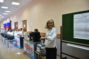  Голосование на выборах мэра Москвы началось на всех избирательных участках. Фото: Пелагия Замятина, «Вечерняя Москва»