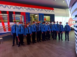 Первокурсники колледжа транспорта посетили павильон Московских центральных диаметров. Фото взято с сайта колледжа