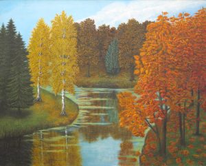 Работа художницы Стефании Базыленко «Осень в парке». Изображение взято с сайта музея