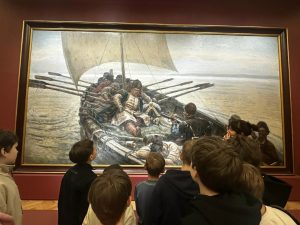 Ученики школы №1284 погрузились в художественный образ столицы. Фото: официальная страница школы №1284 в социальных сетях